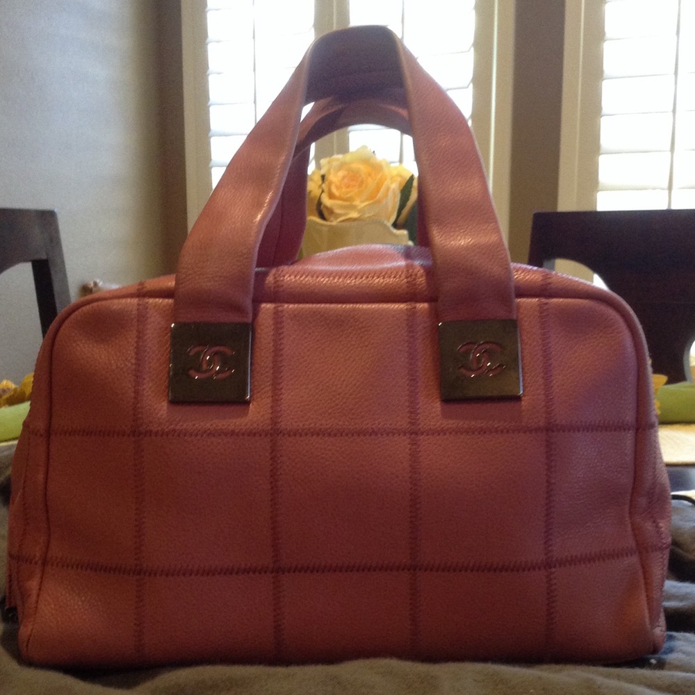 Chanel Handbag Pink Vintage Boston Bag